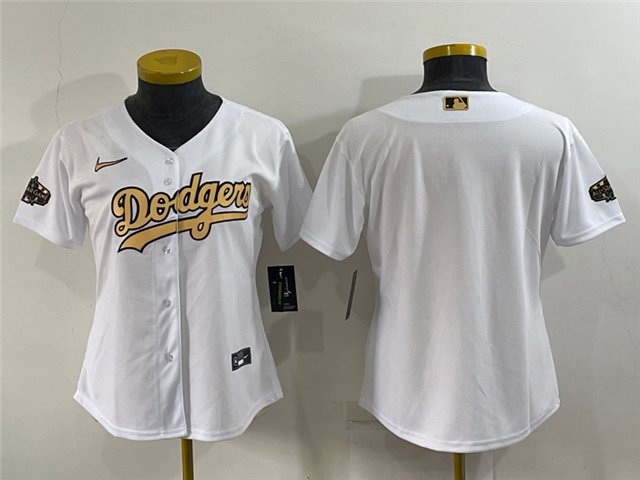 women's Baseball Uniform LA Dodgers Blank Jerseys White 2022 All-Star Game CoolBase ladys Shirts