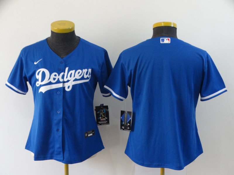 women's Baseball Team Uniform LA Dodgers Blank Jerseys Royal Alternate CoolBase ladys Shirts