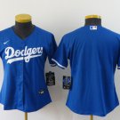 women's Baseball Team Uniform LA Dodgers Blank Jerseys Royal Alternate CoolBase ladys Shirts