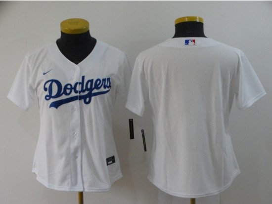 women's Baseball Team Uniform Los Angeles Dodgers Blank Jerseys White Home CoolBase ladys Shirts