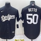 men's & youth Baseball Team Uniform #50 Mookie Betts Jerseys Black Turn Back The Clock Shirts