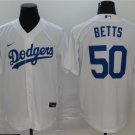 men's Baseball Team Uniform #50 Mookie Betts Jerseys White Home CoolBase League adults Shirts