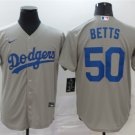 men's Baseball Team Uniform #50 Mookie Betts Jerseys Gray Road CoolBase League adults Shirts