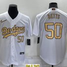 men's & youth Baseball Uniform #50 Mookie Betts Jerseys White 2022 All-Star Game CoolBase Shirts
