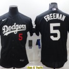 men's & youth Baseball Uniform #5 Freddie Freeman Jerseys Black Turn Back The Clock FlexBase Shirts