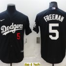 men's & youth Baseball Uniform #5 Freddie Freeman Jerseys Black Turn Back The Clock CoolBase Shirts