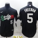 men's & youth Baseball Team Uniform #5 Freddie Freeman Jerseys Black Mexico CoolBase League Shirts