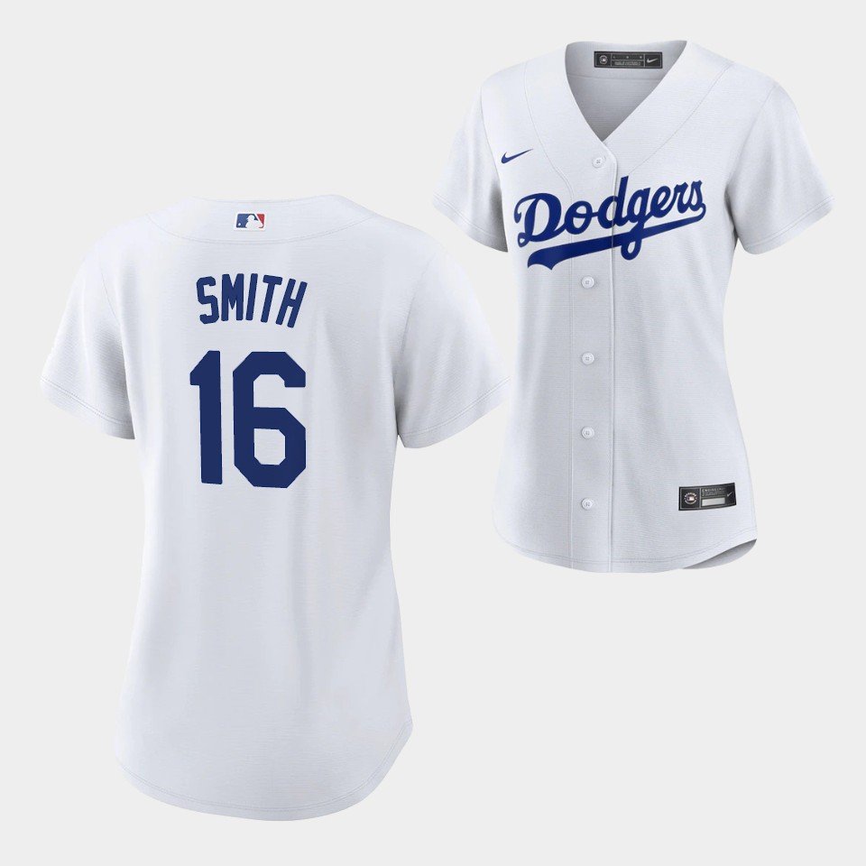 women's Baseball Team Uniform #16 Will Smith Jerseys White Home CoolBase League ladys Shirts