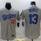men's & youth Baseball Team Uniform #13 Max Muncy Jerseys Gray Road FlexBase League Shirts