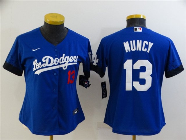 women's Baseball Team Uniform #13 Max Muncy Jerseys Royal City Connect CoolBase ladys Shirts