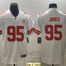 men's & youth Football Team Uniform #95 Chris Jones Jersey Game Player White League Shirts