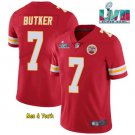 men's & youth Football Team Uniform #7 Harrison Butker Jersey Red 2023 Super Bowl LVII Game Shirts