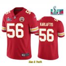 men's & youth Football Team Uniform #56 George Karlaftis Jersey Red 2023 Super Bowl LVII Game Shirts