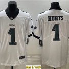 men's & youth Football Team Uniform #1 Jalen Hurts Jerseys Player Game White League Shirts