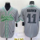 men's & youth Football Team Uniform #11 A.J. Brown Jerseys Gray CoolBase Baseball Shirts