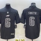 men's & youth Football Team Uniform #6 DeVonta Smith Jerseys Black Reflective RFLCTV League Shirts