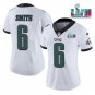 Women's Football Team Uniform #6 DeVonta Smith Jerseys White Super Bowl LVII Game ladys Shirts