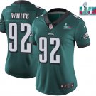 Women's Football Team Uniform #92 Reggie White Jerseys Green Super Bowl LVII Game ladys Shirts