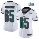Women's Football Team Uniform #65 Lane Johnson Jerseys White 2023 Super Bowl LVII Game ladys Shirts