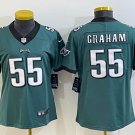 Women's Philadelphia Eagles #55 Brandon Graham Jersey Team Game Player Green Limited Football