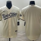 men's & youth Baseball Twins Uniform Blank Jerseys 2023 Alternate Cream CoolBase Game Shirts