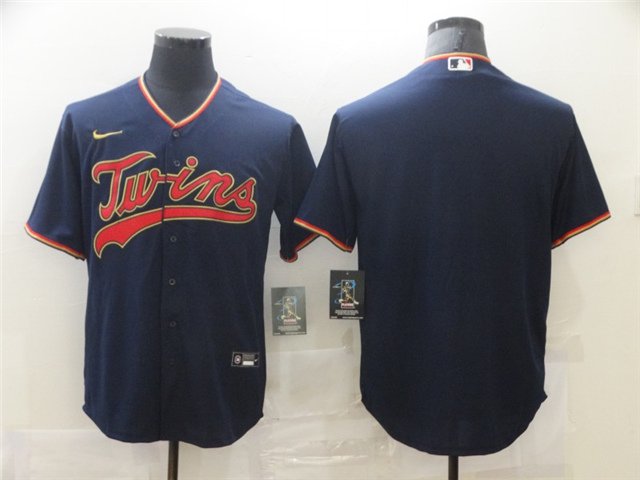men's & youth Baseball Twins Uniform Blank Jerseys Navy Alternate CoolBase Game Shirts