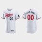 men's & youth Baseball Twins Uniform #00 Custom Jerseys 2023 Home White FlexBase Game Shirts