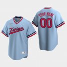 men's & youth Baseball Twins Uniform #00 Custom name number Jerseys Blue Cooperstown V Neck Shirts