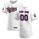 men's & youth Baseball Twins Uniform #00 Custom name number Jerseys White 60th Season Game Shirts