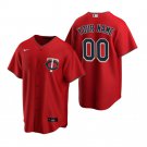 men's & youth Baseball Twins Uniform #00 Custom name number Jerseys Red CoolBase Game Shirts