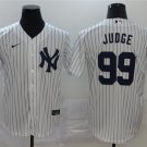 men's Baseball Team Uniform #99 Aaron Judge Jerseys White Home CoolBase Game adults Shirts