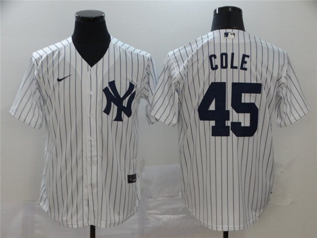 men's Baseball Team Uniform #45 Gerrit Cole Jerseys White Home CoolBase Game adults Shirts