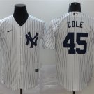 men's Baseball Team Uniform #45 Gerrit Cole Jerseys White Home CoolBase Game adults Shirts