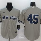 men's & youth Baseball Team Uniform #45 Gerrit Cole Jerseys Gray Road CoolBase Game Shirts