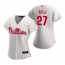 women's Baseball Team Uniform #27 Aaron Nola Jerseys White Home CoolBase Game ladys Shirts