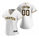 women's Baseball Pirates Uniform #00 Custom name number Jerseys White Home Cool Game ladys Shirts