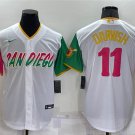 men's & youth Baseball Padres Uniform #11 Yu Darvish Jerseys White City Connect Cool Game Shirts