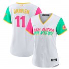 women's Baseball Padres Uniform #11 Yu Darvish Jerseys White City Connect Cool Game ladys Shirts