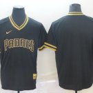 men's & youth Baseball Padres Uniform Blank Jerseys Black Gold Cooperstown Legend V Neck Shirts