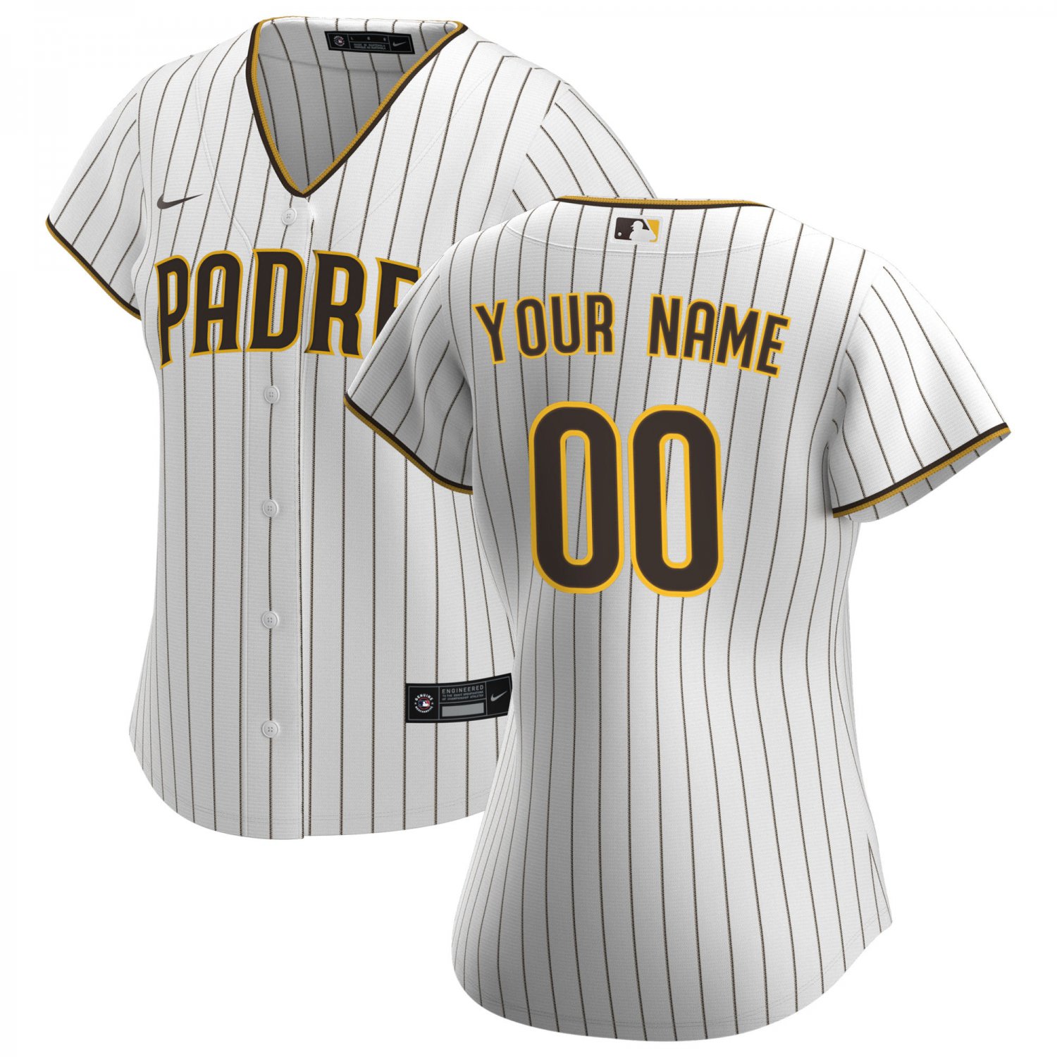women's Baseball Padres Uniform #00 Custom name number Jerseys White Home Cool Game ladys Shirts