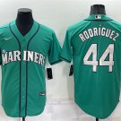 men's & youth Baseball Mariners Uniform #44 Julio Rodriguez Jerseys Aqua Alternate Cool Game Shirts
