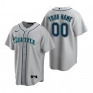 men's & youth Baseball Mariners Uniform #00 Custom name number Jerseys Gray Road Cool Game Shirts