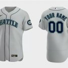 men's & youth Baseball Mariners Uniform #00 Custom name number Jerseys Gray Road Flex Game Shirts