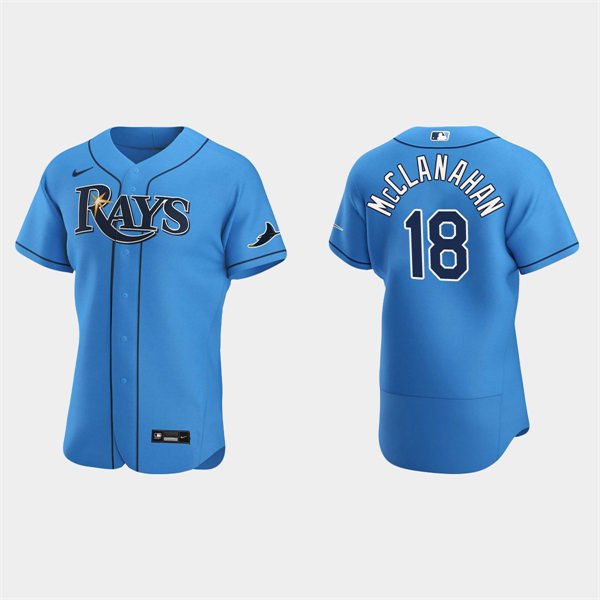 men's & youth Baseball Rays Uniform #18 Shane McClanahan Jerseys Blue Alternate Flex Game Shirts