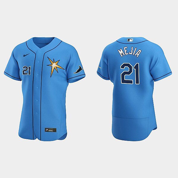 men's & youth Baseball Rays Uniform #21 Francisco Mejia Jerseys Blue Spring Training Player Shirts