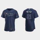 men's & youth Baseball Rays Uniform #21 Francisco Mejia Jerseys Navy Alternate Flex Game Team Shirts