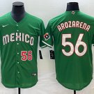 Randy Arozarena #56 Jersey Arozarena Mexico World Baseball Jersey 2023 Red  Green