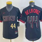 Youth Baseball Reds Uniform #44 Elly De La Cruz Jerseys Black 2023 City Connect Cool kids Shirts