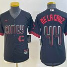 Youth Baseball Reds Uniform #44 Elly De La Cruz Jerseys Black 2023 City Connect Cool kids Shirts