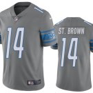 men's & youth Football Lions Uniform #14 Amon-Ra St. Brown Jersey Silver Player Game Limited Shirts